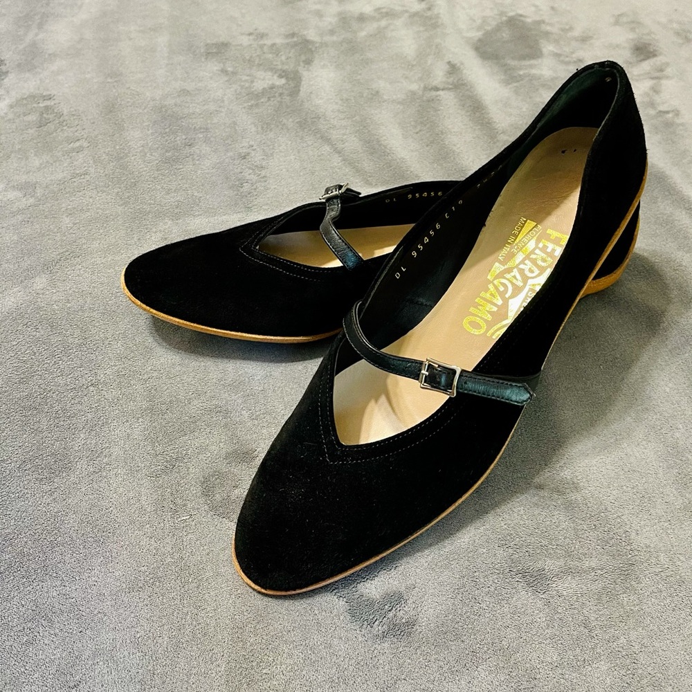 Velvet Mary-Janes by By Ferragamo